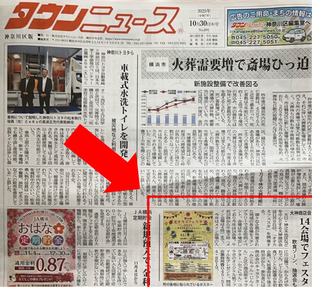 タウンニュース掲載記事画像