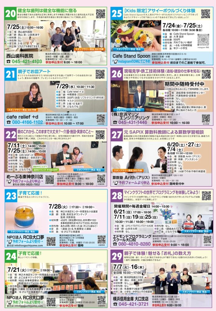 「第9回大口で、まちゼミ」チラシ5